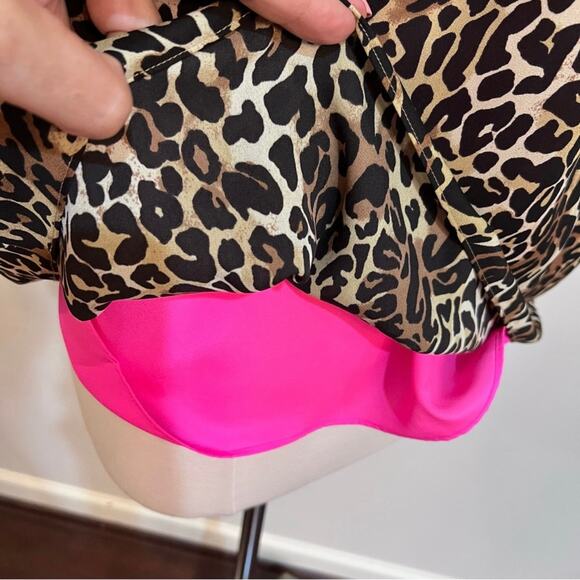 Lilly Pulitzer Leopard Print Halter Neck Sleeveless Blouse Top Size Extra Small - Picture 8 of 8